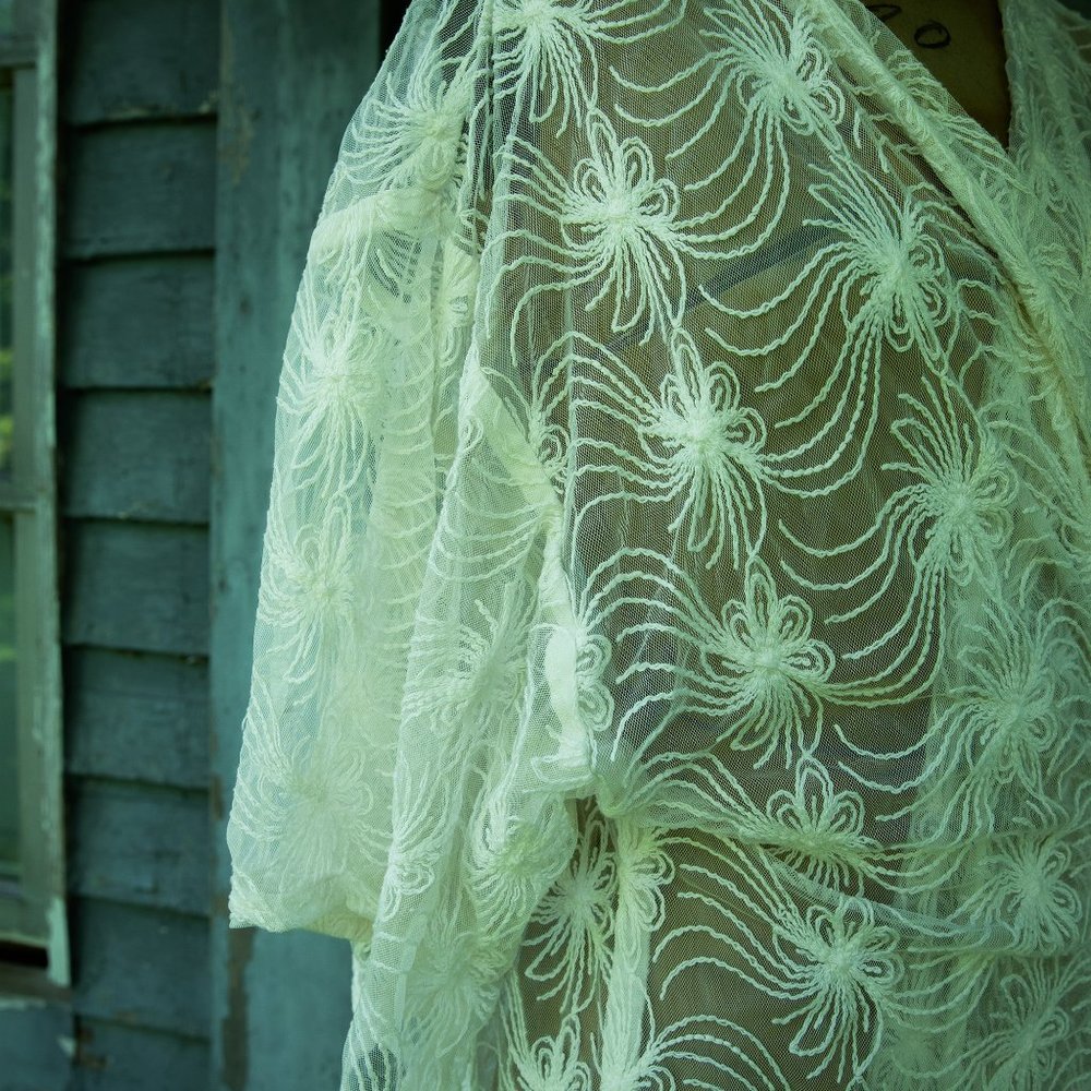 Ivory Sheer Robe / Duster - Picture 3 of 5